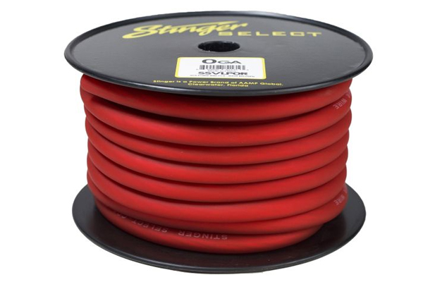  SSVLP0R / Stinger Select VL Red Matte 1/0 Ga Power Wire - 50 ft